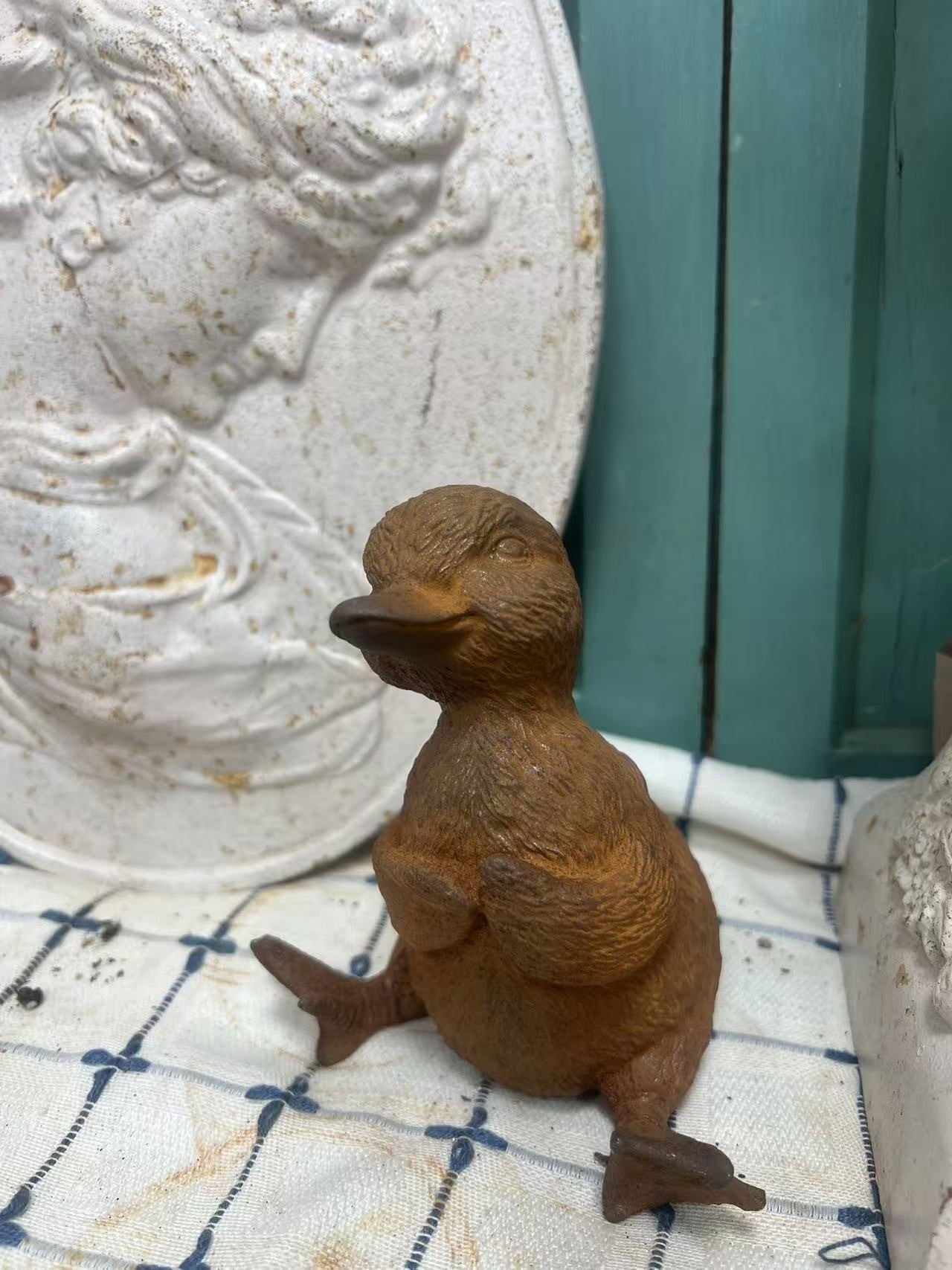 Squatting duck