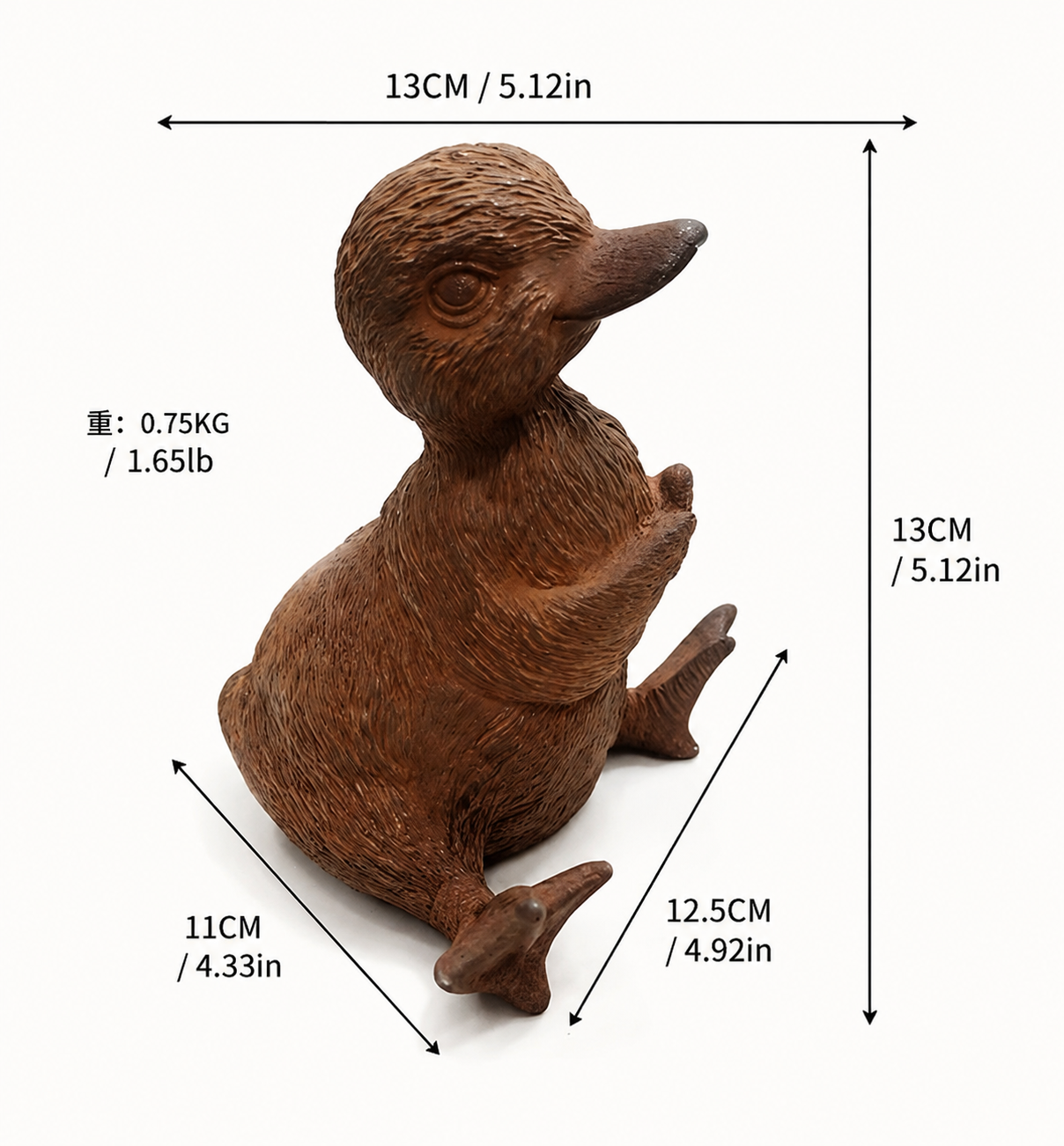 Squatting duck