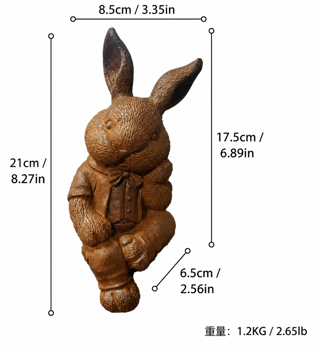 Rabbit with chin resting on its hand